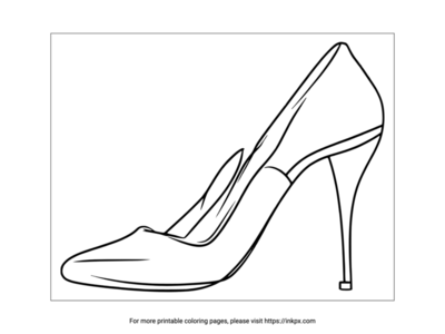 Free Printable High Heels Coloring Page