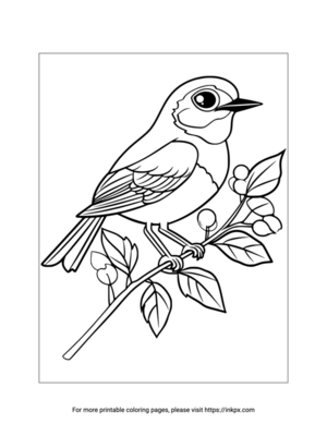 Free Printable Thrush Coloring Page