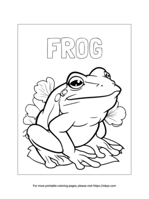 Free Printable Wild Frog Coloring Sheet
