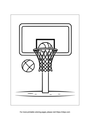 Printable Basketball Coloring Sheet