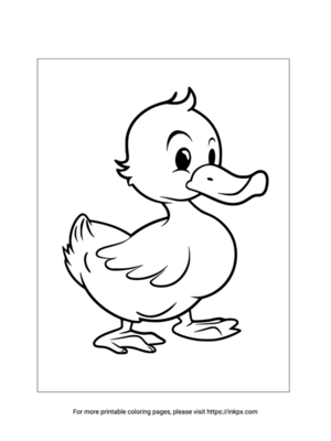 Free Printable Cute Duck Coloring Sheet