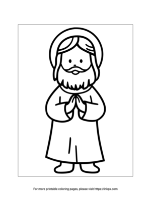 Free Printable Cute Jesus Coloring Sheet