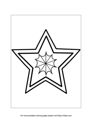 Printable Inner Stars Coloring Page