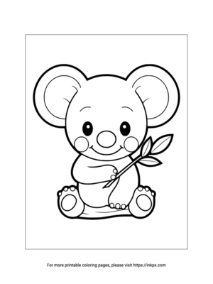 Printable Koala Coloring Sheet