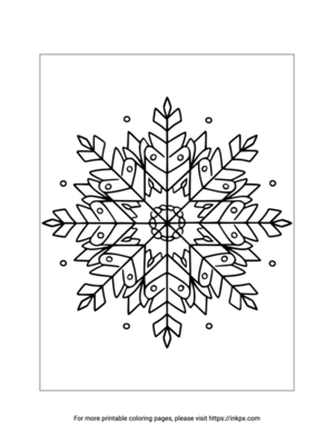 Free Printable Easy Snowflake Coloring Page