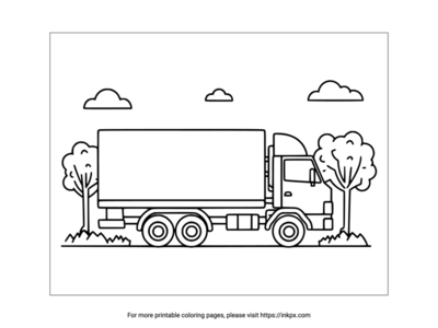 Free Printable Simple Truck Coloring Page