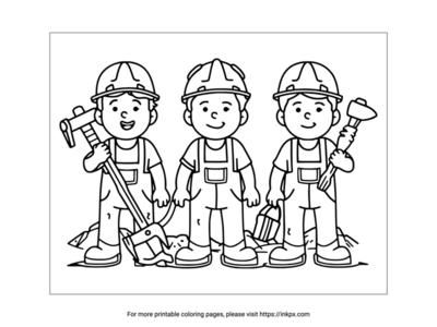 Free Printable Labor and Equipment Coloring Sheet