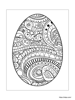 Printable Easter Egg Coloring Sheet