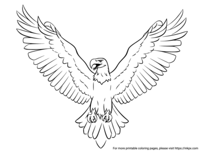 Free Printable Flying Eagle Coloring Page