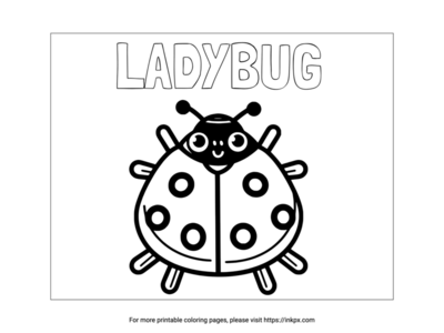 Free Printable Simple Ladybug Coloring Sheet