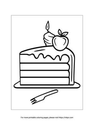 Free Printable Fruit Cake Coloring Sheet