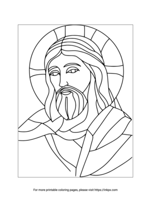 Free Printable Plain Jesus Coloring Page