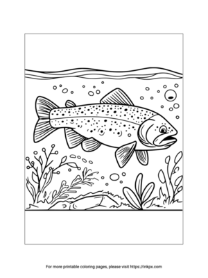 Printable Trout Coloring Sheet