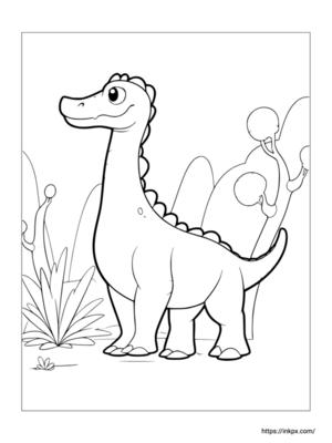Printable Dinosaur Apatosaurus Coloring Page