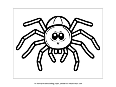 Free Printable Cartoon Spider Coloring Page