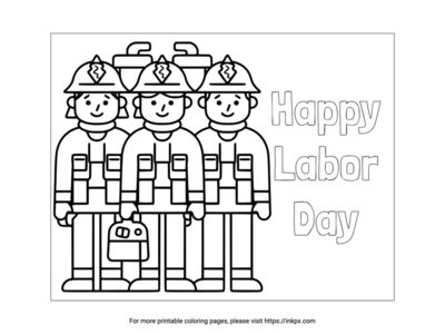 Printable Firefighters Coloring Sheet