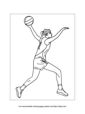 Printable Olympic Handball Coloring Page