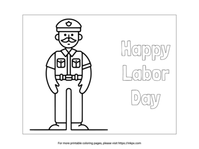 Free Printable Police Officer Coloring Page