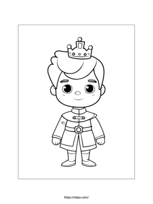 Printable Cute Litter Prince Coloring Page