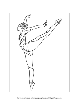 Printable Olympic Gymnastics Coloring Page