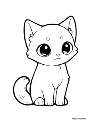 Printable Lovely Tonkinese Cat Coloring Page