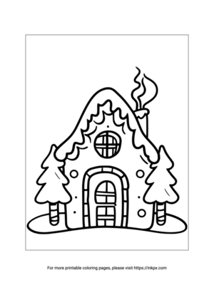 Free Printable Plain Gingerbread House Coloring Sheet