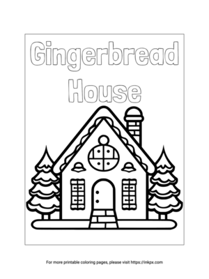 Free Printable Tiny Gingerbread House Coloring Sheet