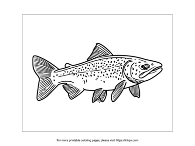 Printable Trout Coloring Page