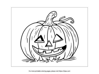 Printable Pumpkin Coloring Page