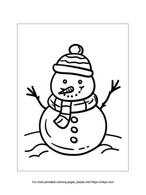 Printable Snowman Coloring Sheet