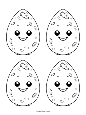Free Printable Quadruple Eggs Coloring Page