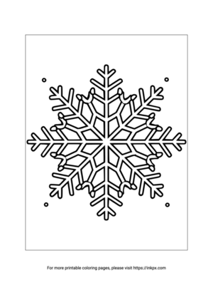 Free Printable Classic Snowflake Coloring Page