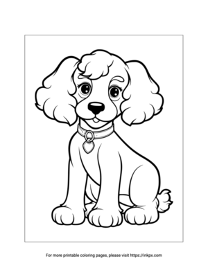 Printable Poodle Coloring Page