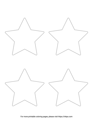 Free Printable Quadruple Stars Coloring Page