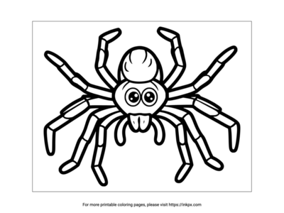 Free Printable Cute Spider Coloring Sheet