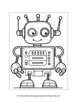 Free Printable Simple Robot Coloring Sheet