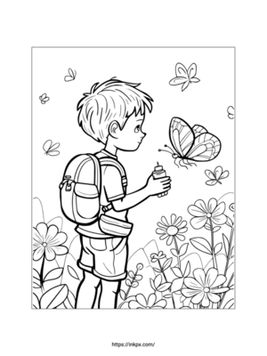 Printable Butterfly Research Coloring Page