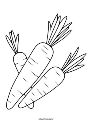 Free Printable Carrot Coloring Page