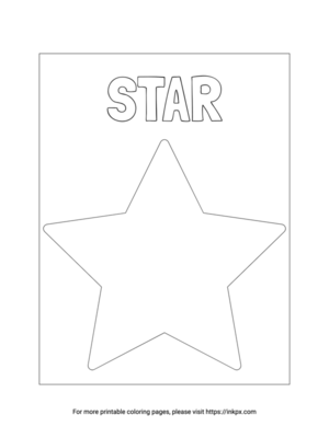 Free Printable Simple Star Coloring Page