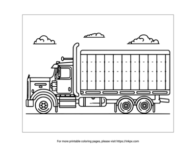 Free Printable Simple Truck Coloring Sheet