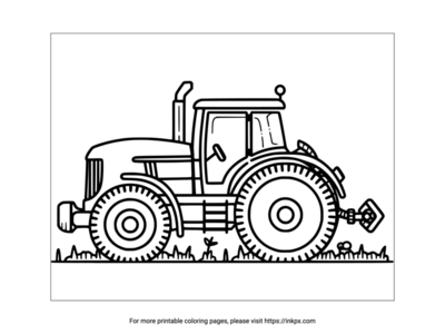 Free Printable Giant Tractor Coloring Page