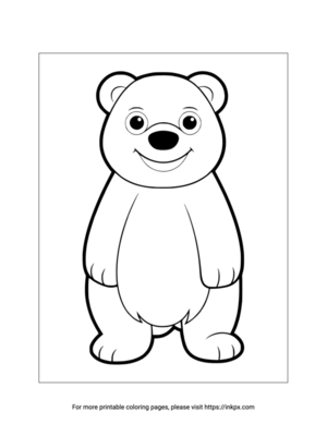 Printable Simple Bear Coloring Page