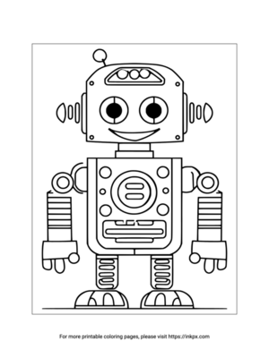 Free Printable Simple Robot Coloring Page