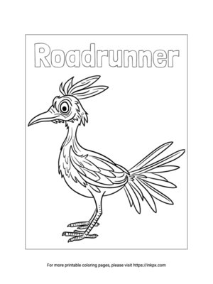 Free Printable Roadrunner Coloring Page