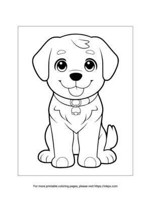 Printable Labrador Retriever Puppy Coloring Page