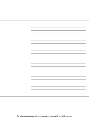Printable Blank Line Notes Cornell Notes Template