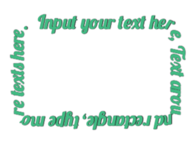 Text around rectangle