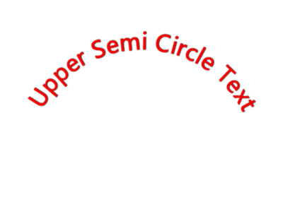 Text in Upper Semi Circle Generator