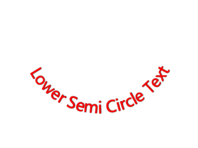 Text in Lower Semi Circle Generator
