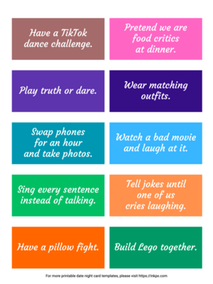 Free Printable Silly & Lighthearted Date Night Card